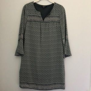 Starland bell sleeve dress in bandana floral silk